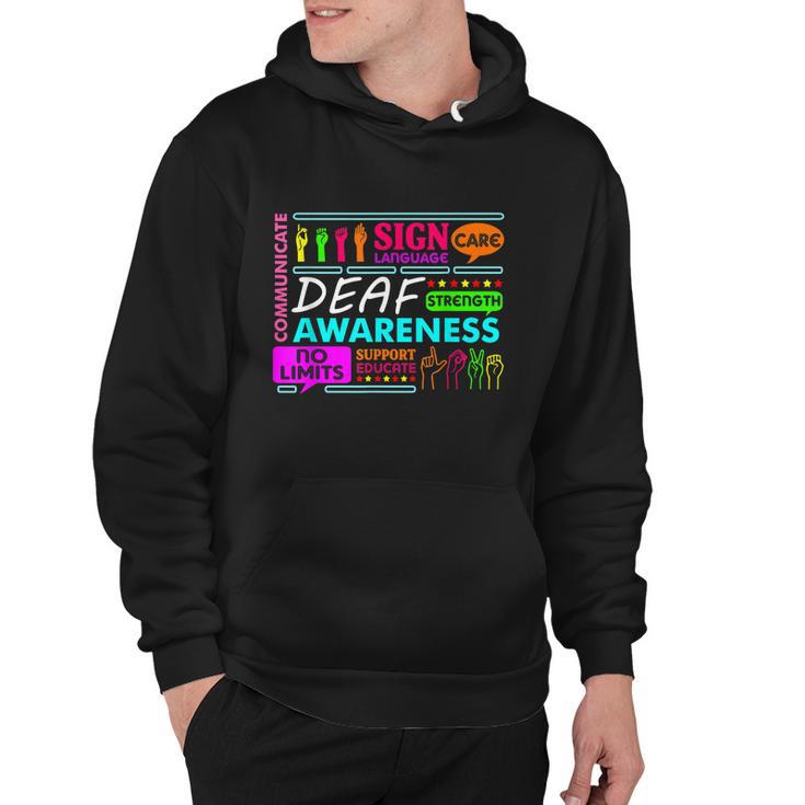 Deaf Awareness Sign Deafness Hearing Loss Warrior Tshirt Hoodie