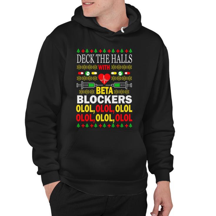 Deck The Halls With Beta Blockers Olol Hoodie