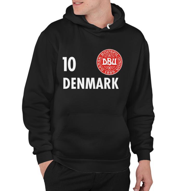 Denmark Danish Soccer No 10 Dbu Logo Hoodie