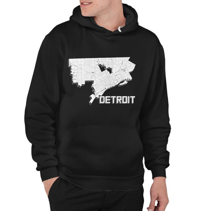 Detroit Illustration Map  Hoodie