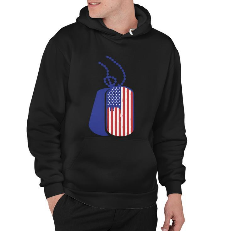 Dog Tag American Flag 4Th Of July Independence Day Patriotic Hoodie