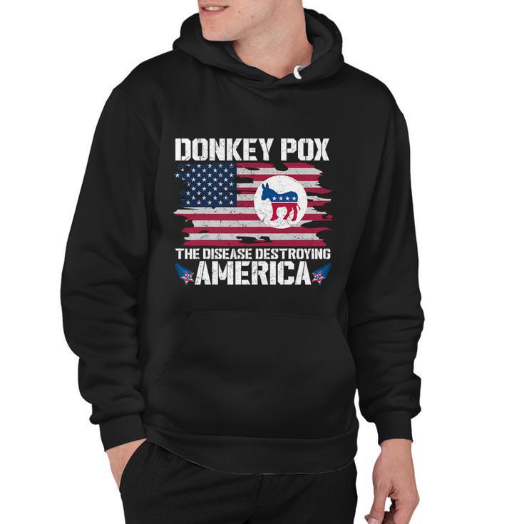 Donkey Pox The Disease Destroying America Funny Anti Biden V2 Hoodie