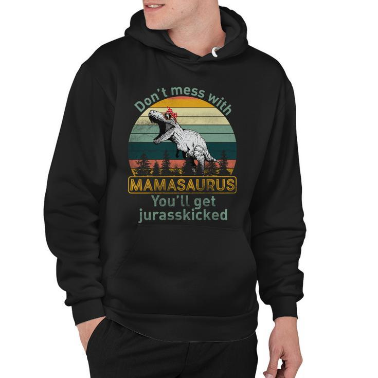 Dont Mess With Mamasaurus Jurrasskicked Hoodie