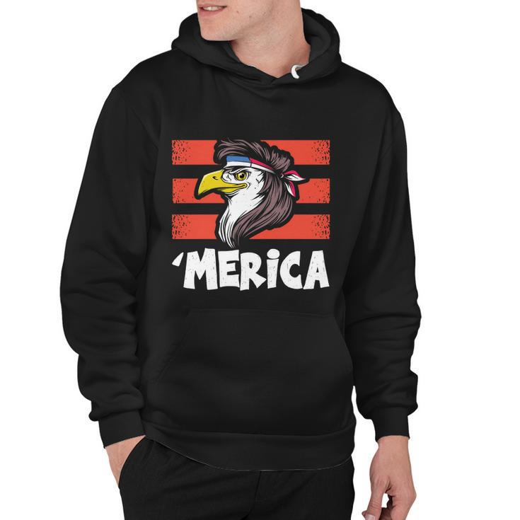 Eagle Mullet 4Th Of July 2021Gift Usa American Flag Merica Cool Gift Hoodie
