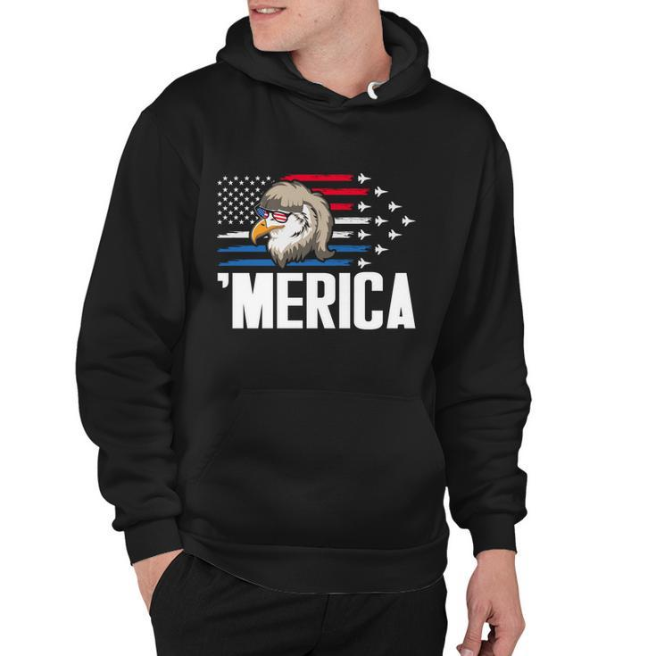 Eagle Mullet 4Th Of July Gift Usa American Flag Merica Cool Gift Hoodie