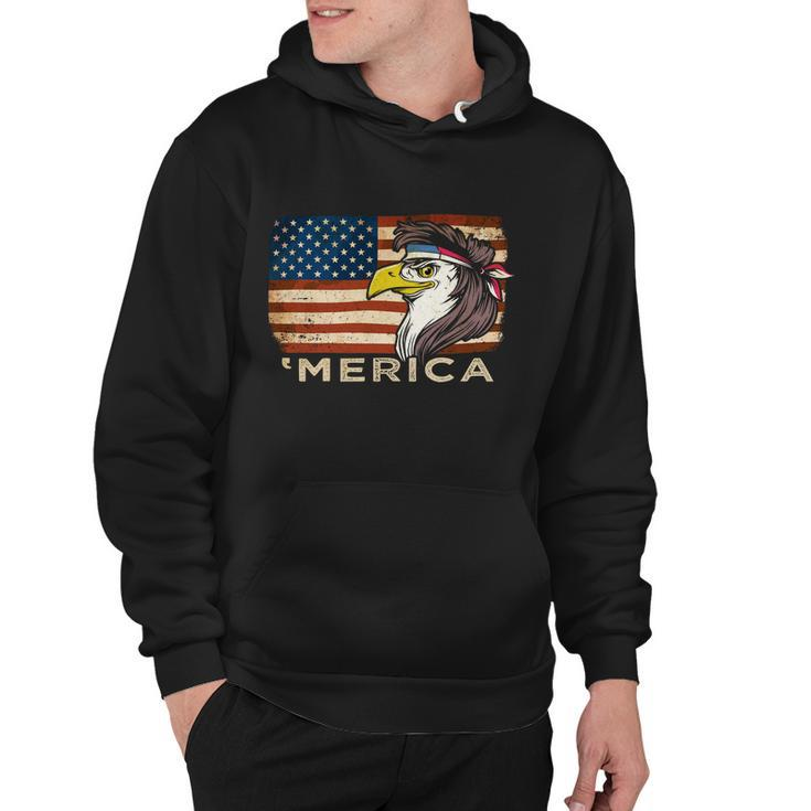 Eagle Mullet Usa American Flag Merica 4Th Of July Gift Hoodie