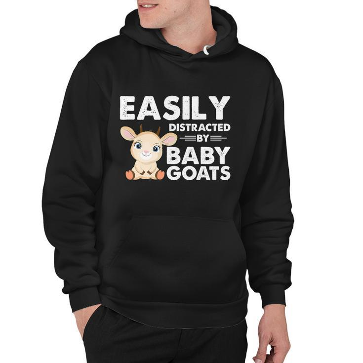 Easily Distracted By Baby Goats Shirt Goat Lovers Hoodie