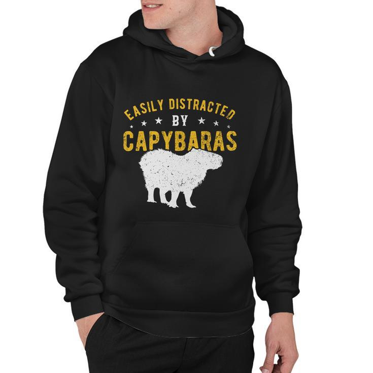 Easily Distracted By Capybaras Gift Hoodie