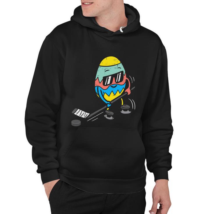 Easter Egg Playing Ice Hockey Cute Sports Men Boys Kid Hoodie