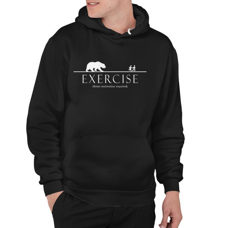 Exercise Some Motivation Required Running From Bear Tshirt Hoodie