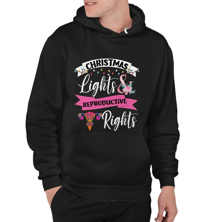 Feminist Christmas Lights And Reproductive Rights Pro Choice Funny Gift Hoodie