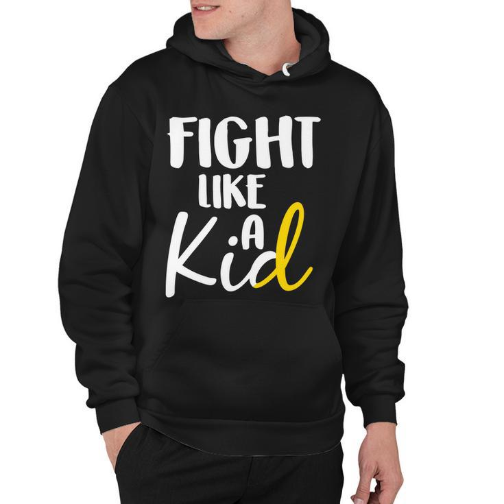 Fight Like A Kid Childhood Cancer Gold Ribbon Hoodie