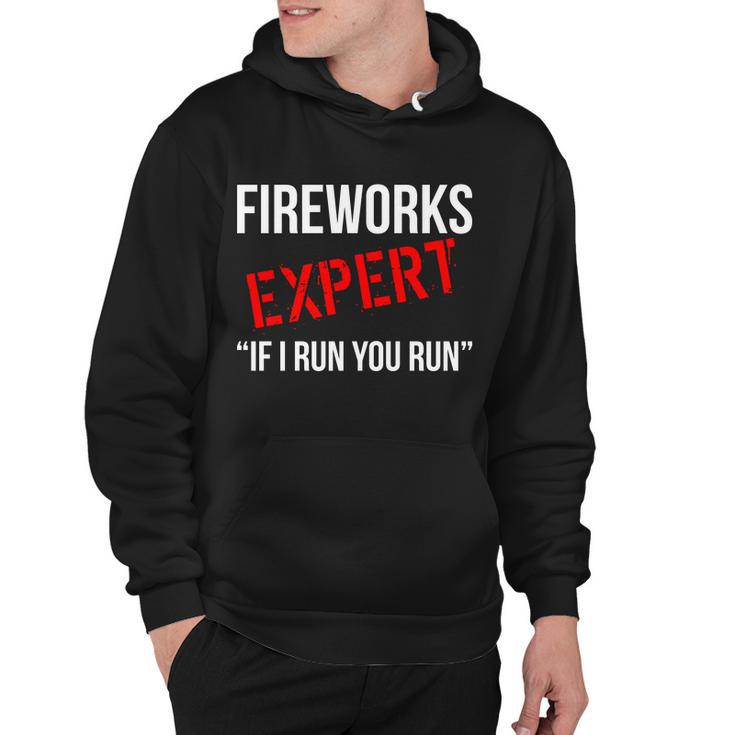 Fireworks Expert If I Run You Run Funny 4Th Of July Hoodie