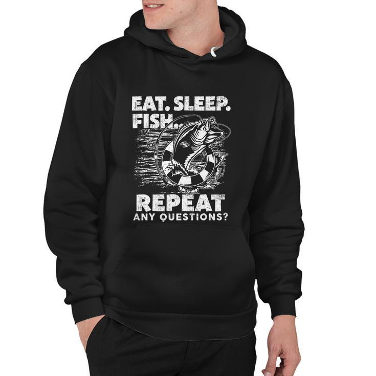 Fishing Eat Sleep Fish Repeat Fisherman Gift Hoodie