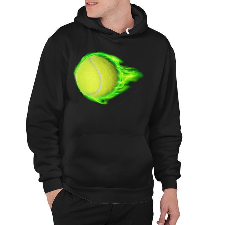 Flaming Tennis Ball Tshirt Hoodie