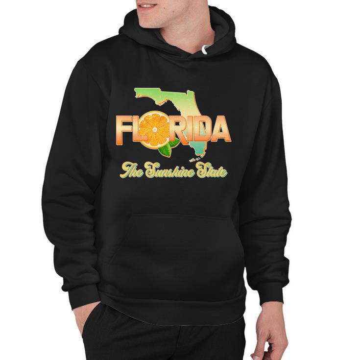 Florida The Sunshine State Orange Logo Hoodie