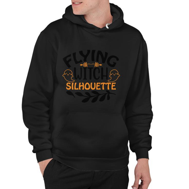 Flying Witch Silhouette Halloween Quote Hoodie