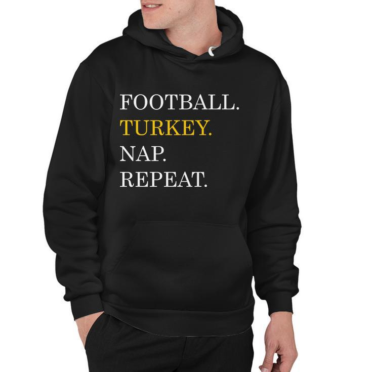 Football Turkey Nap Repeat Thanksgiving Hoodie