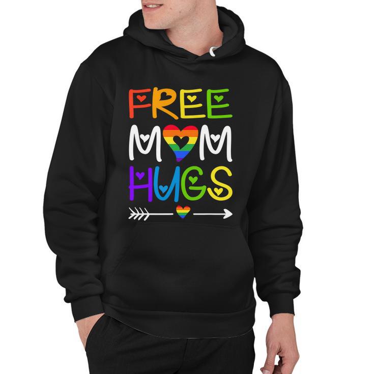 Free Mom Hugs Rainbow Heart Lgbt Pride Month Hoodie