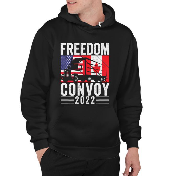 Freedom Convoy 2022 American Canadian Flag Tshirt Hoodie
