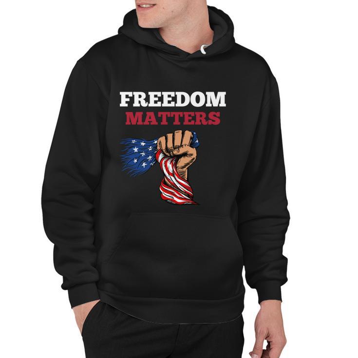 Freedom Matters Fist American Flag Hoodie