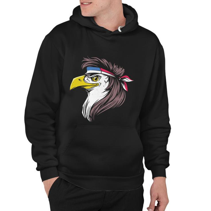 Funny Bald Eagle Mullet With American Flag 4Th Of July Gift Hoodie