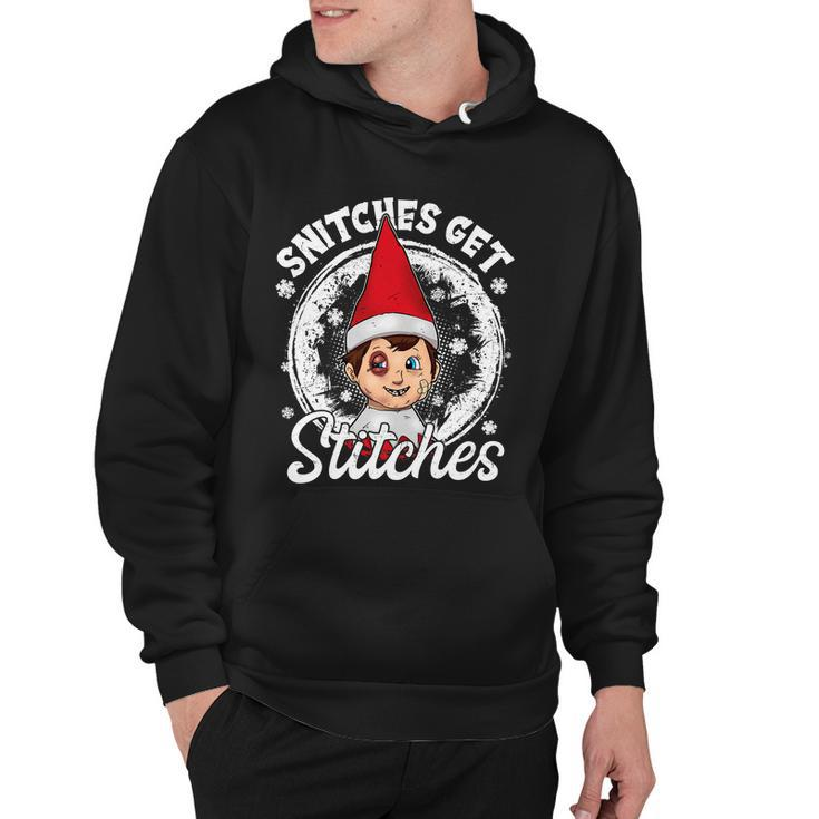 Funny Christmas Snitches Get Stitches Tshirt Hoodie