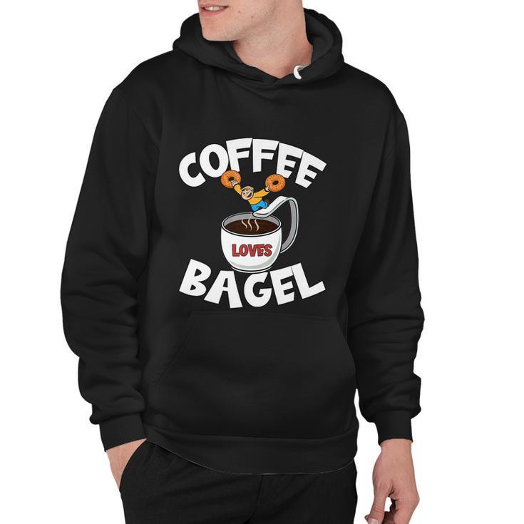 Funny Coffee And Bagel Quote For High Dive & Coffee Dad Hoodie