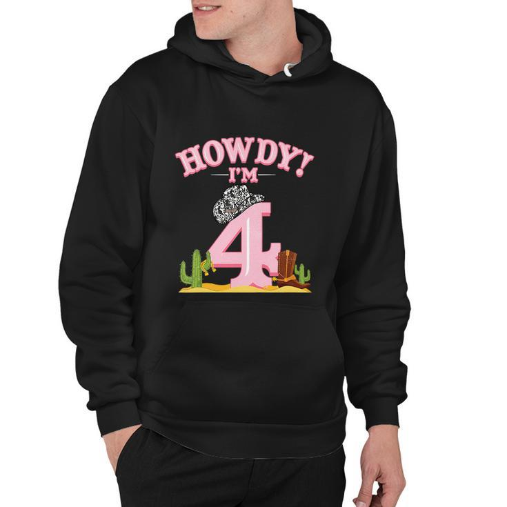 Funny Cowgirl 4Th Birthday Western Country Southern Hoodie