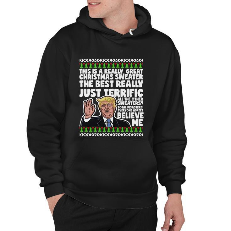 Funny Donald Trump Ugly Christmas Sweater Parody Speech Gift Hoodie