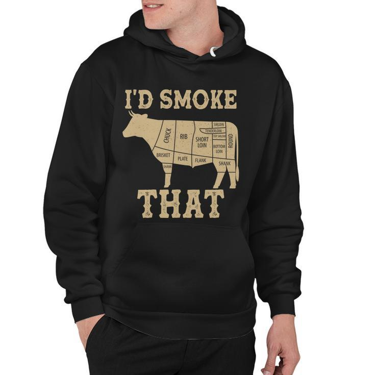 Funny Id Smoke That Cattle Meat Cuts Hoodie