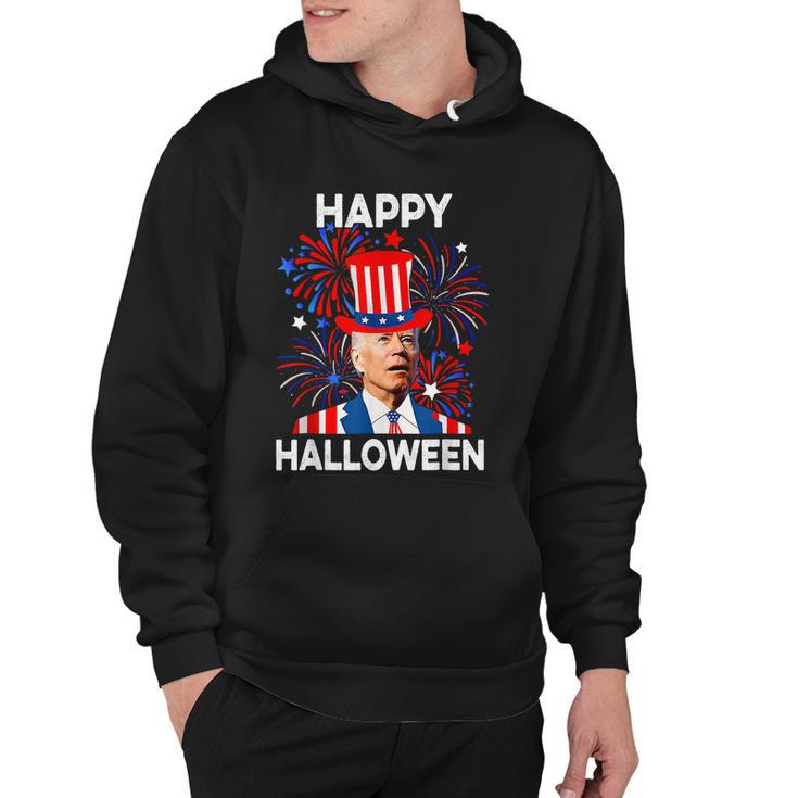 Funny Joe Biden Happy Halloween Confused For 4Th Of July V2 Hoodie