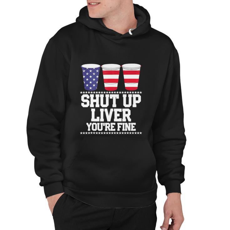 Funny July 4Th Beer Cups American Flag Hoodie