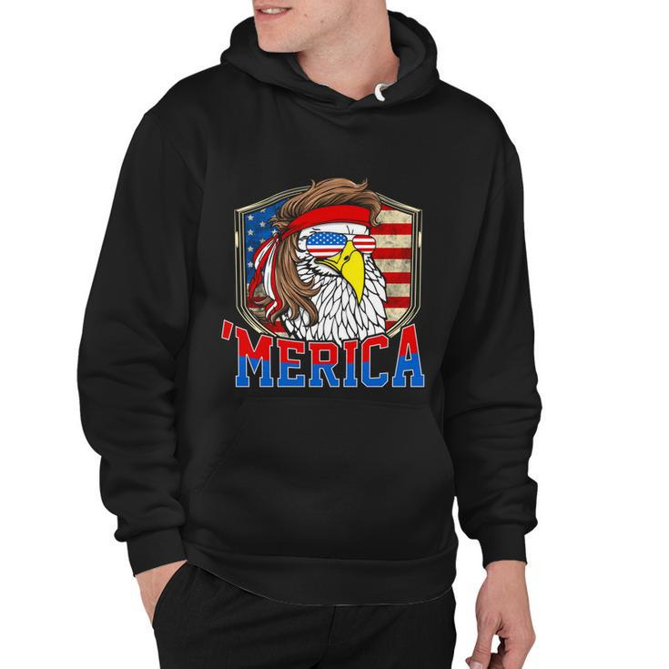 Funny July 4Th Cute Gift Merica 4Th Of July Bald Eagle Mullet Gift Hoodie