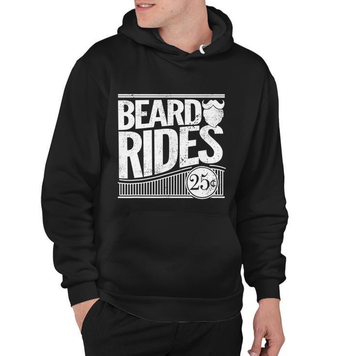 Funny Mens Beard Rides Gift Funny Vintage Distressed Mens Beard Gift Hoodie