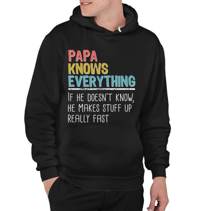 Funny Papa Knows Everything Hoodie