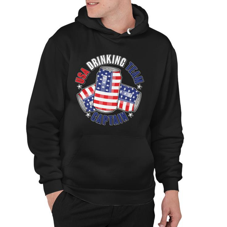 Funny Usa Drinking Team Captain American Beer Cans Hoodie
