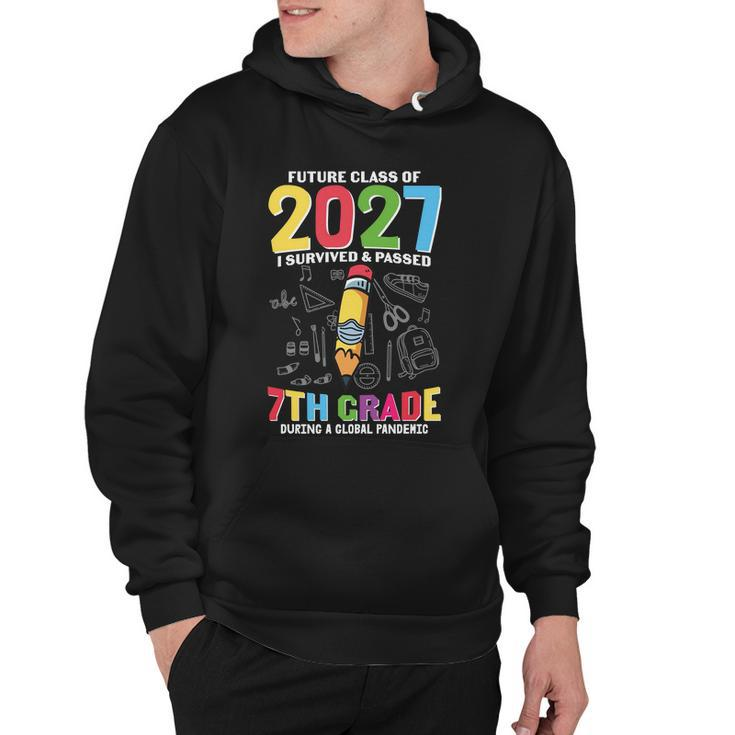 Future Class Of 2027 7Th Grade First Day Of School Back To School Hoodie