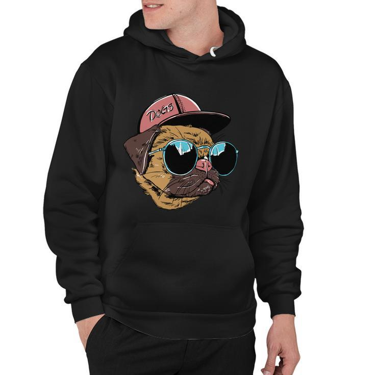 Gangster Pug Dog Hipster Cool Shades Hoodie