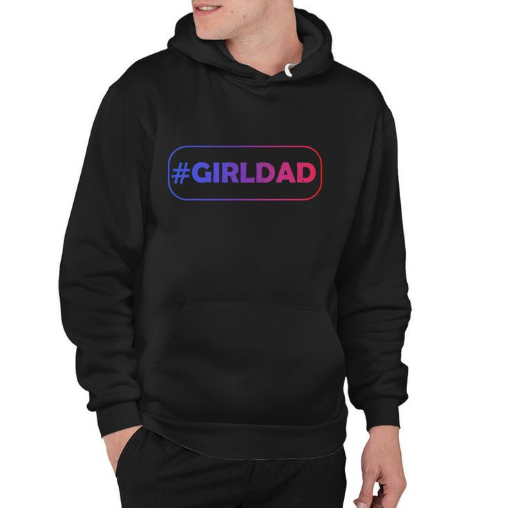 Girl Dad Hashtag Outnumbered Funny Fathers Day Gift Hoodie