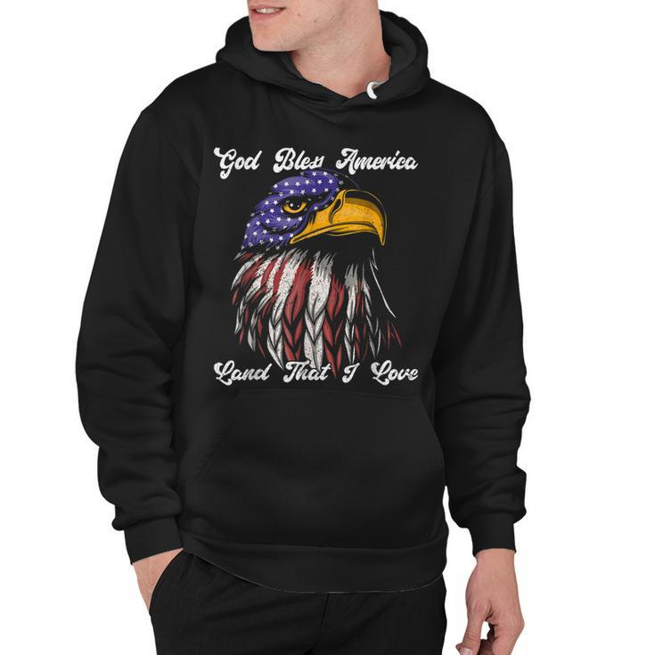 God Bless America Land That I Love Us Flag Funny 4Th Of July  Hoodie