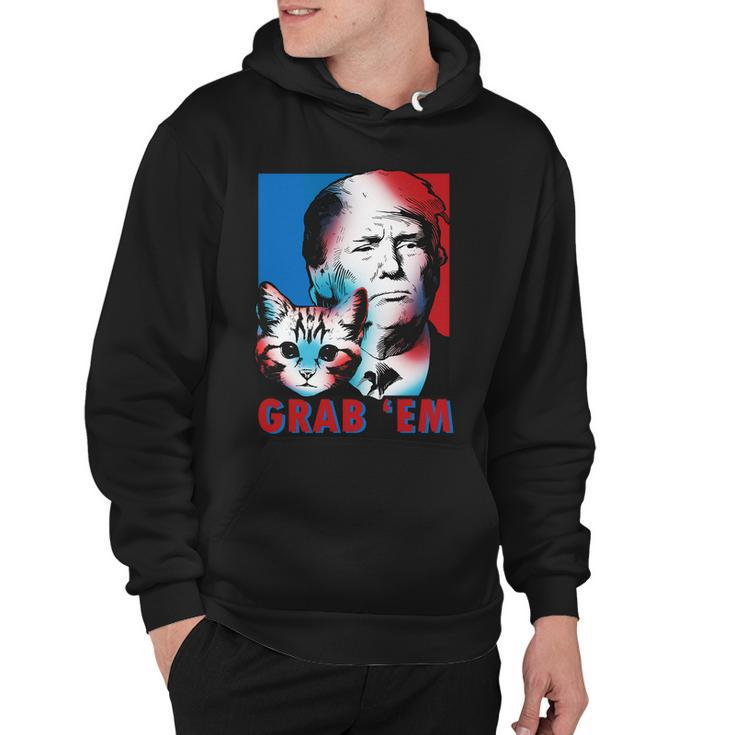 Grab Em Cat Funny Pro Trump Tshirt Hoodie