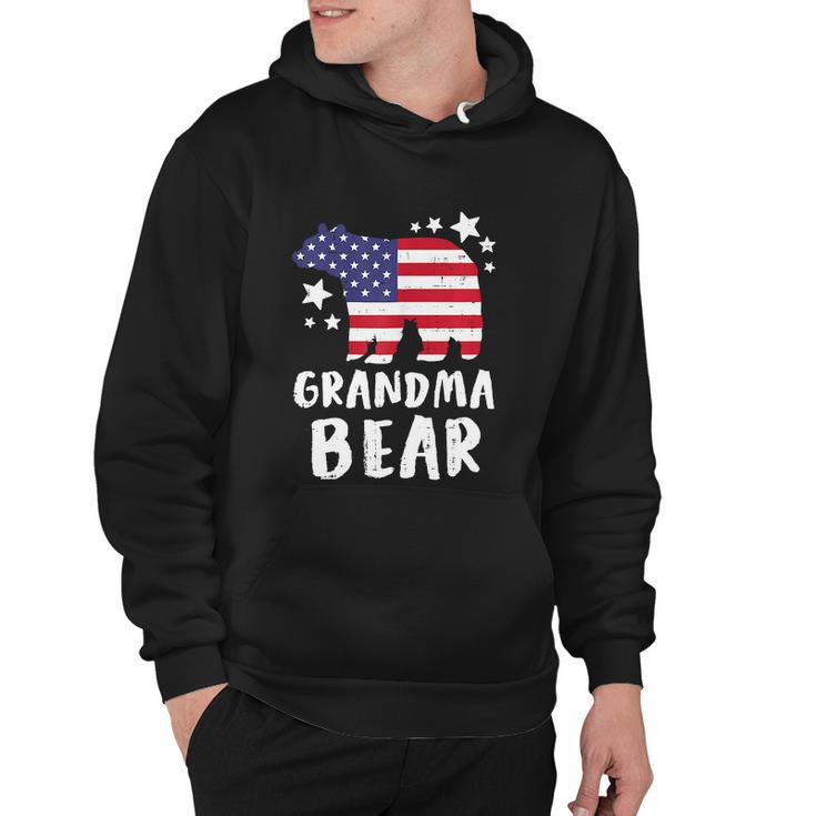 Grandma Bear Grandmother Funny 4Th Of July Hoodie