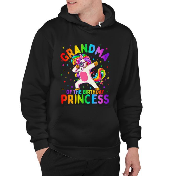 Grandma Of The Birthday Princess Girl Dabbing Unicorn Gift Hoodie