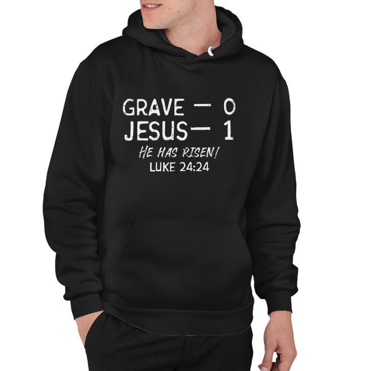 Grave 0 Jesus 1 He Has Risen Jesus Religious Easter Christ Hoodie