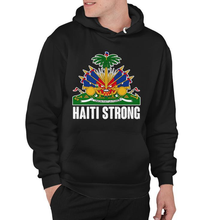 Haiti Strong Flag Symbol Logo Hoodie