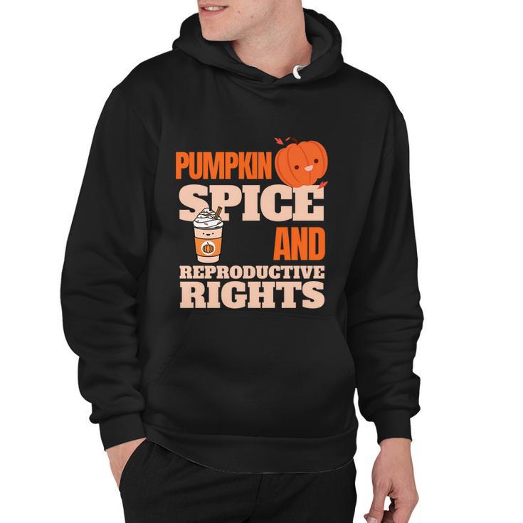 Halloween Pumpkin Spice And Reproductive Support Design Cute Gift Hoodie