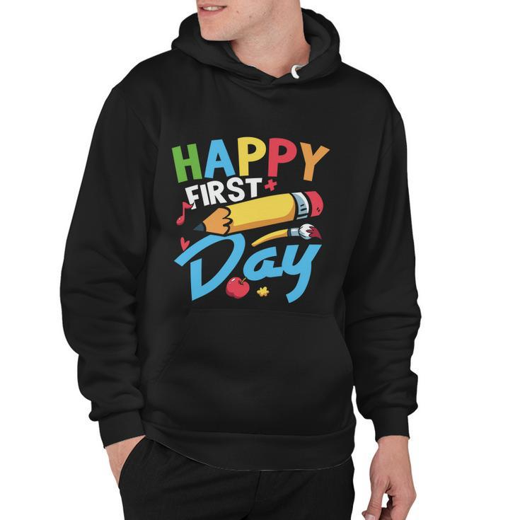 Happy 1St Day Welcome Back To School Graphic Plus Size Shirt For Teacher Kids Hoodie