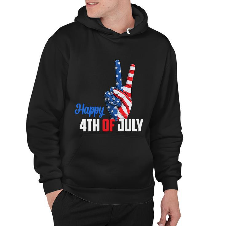 Happy 4Th Of July Peace America Independence Day Patriot Usa Gift Hoodie