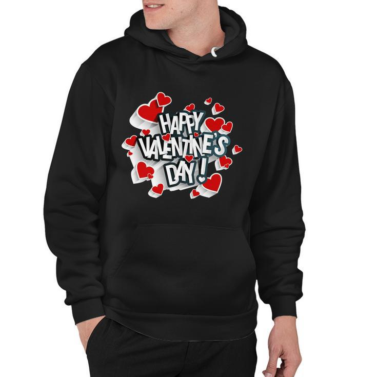 Happy Valentines Day Love Hearts Logo Hoodie